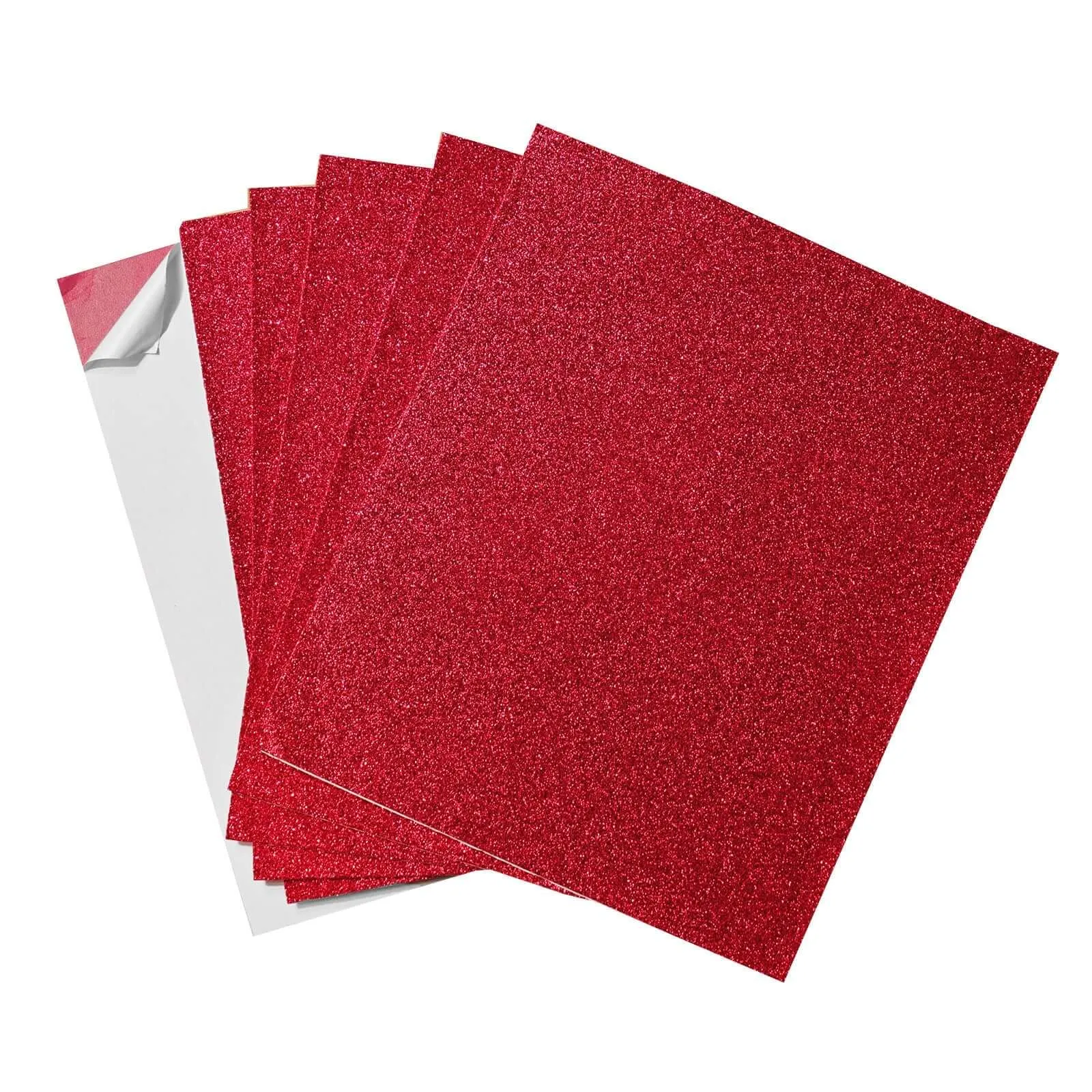 10 Pack Burgundy Self-Adhesive Glitter DIY Craft Foam Sheets - 12"x10"