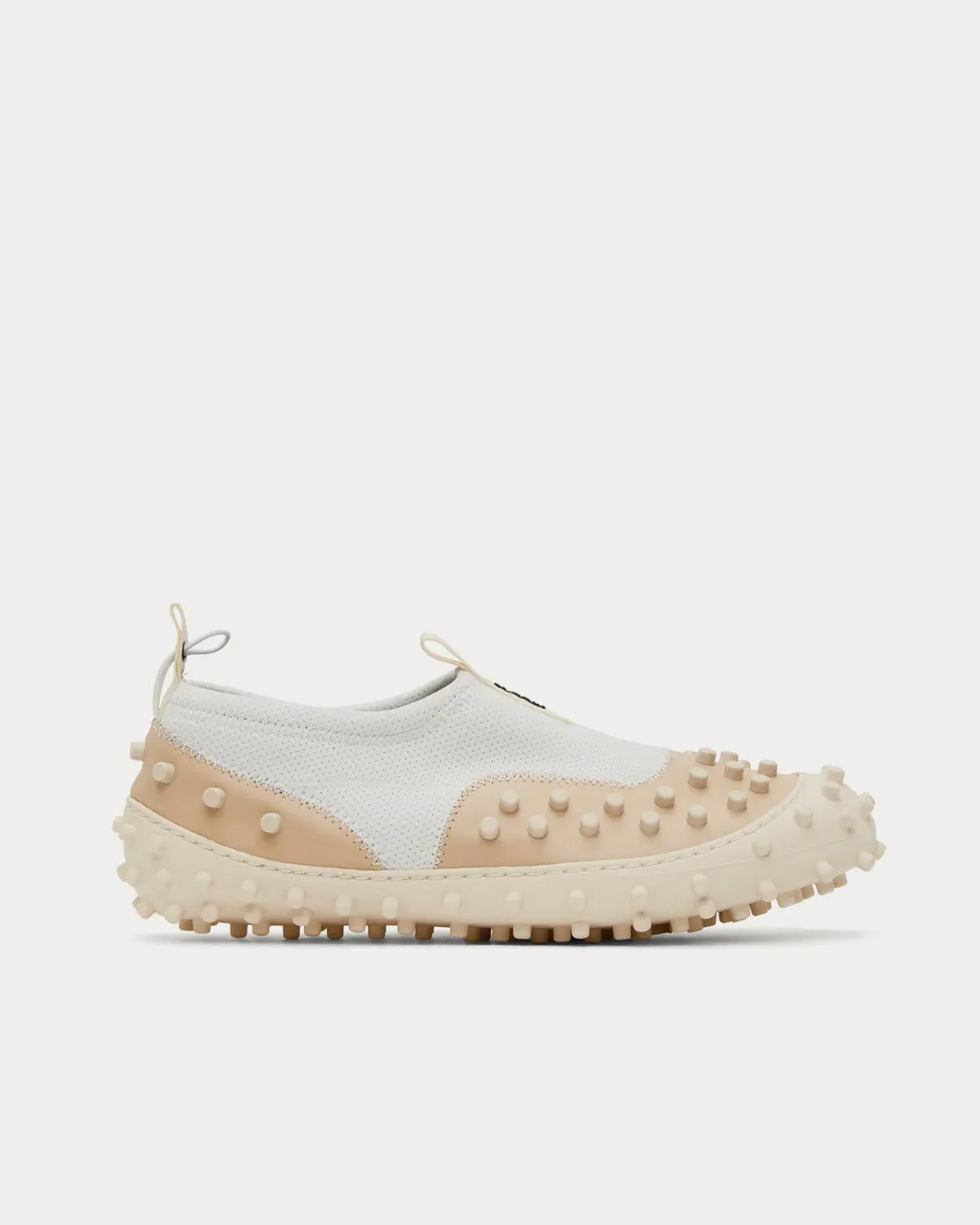 1000CHIODI White / Beige Slip On Sneakers