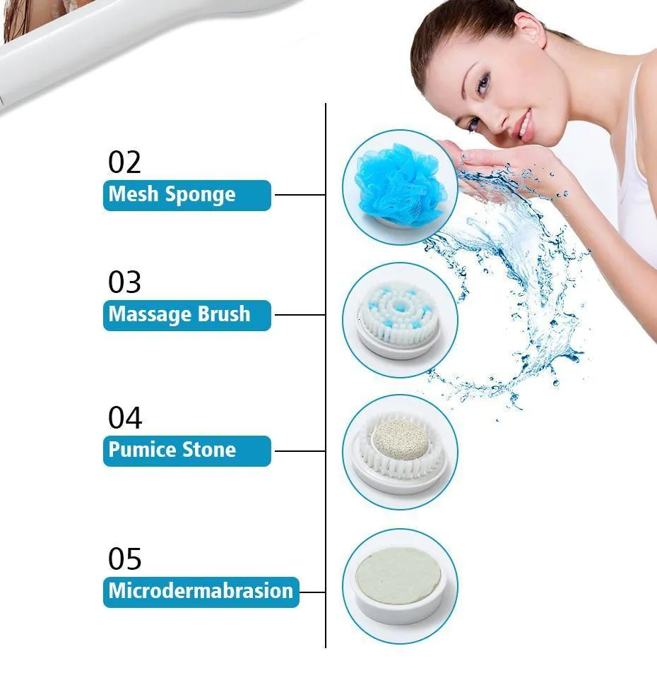 5 in 1 Cleaning Bath Massager Electric Shower Brush