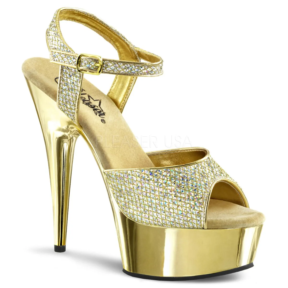 6" Platform Glitter Sandal (DELIGHT-609G)