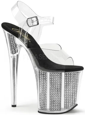 8" Spike Rhinestone Platform  (FLAMINGO-808SRS)