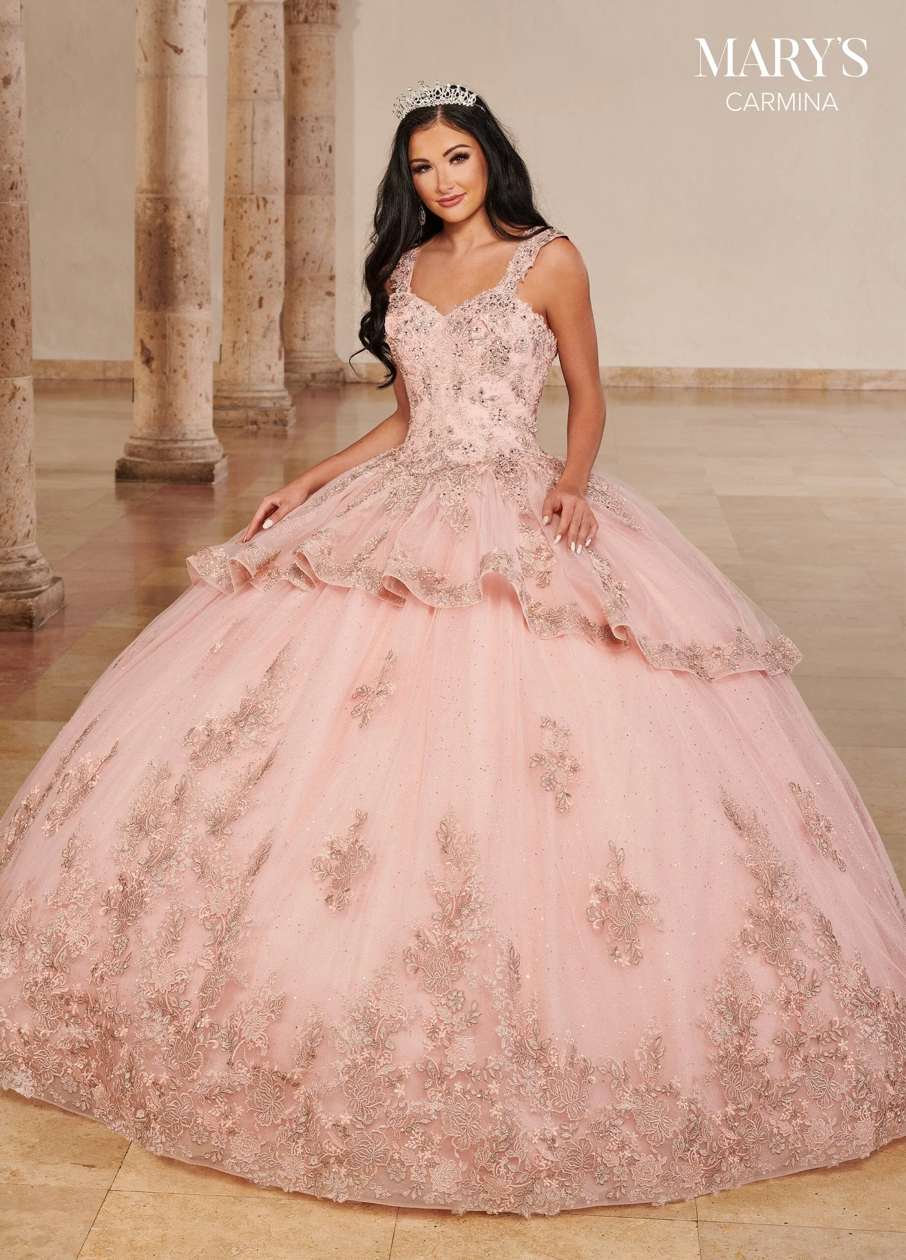 Applique Quinceanera Dress by Mary's Bridal MQ1098