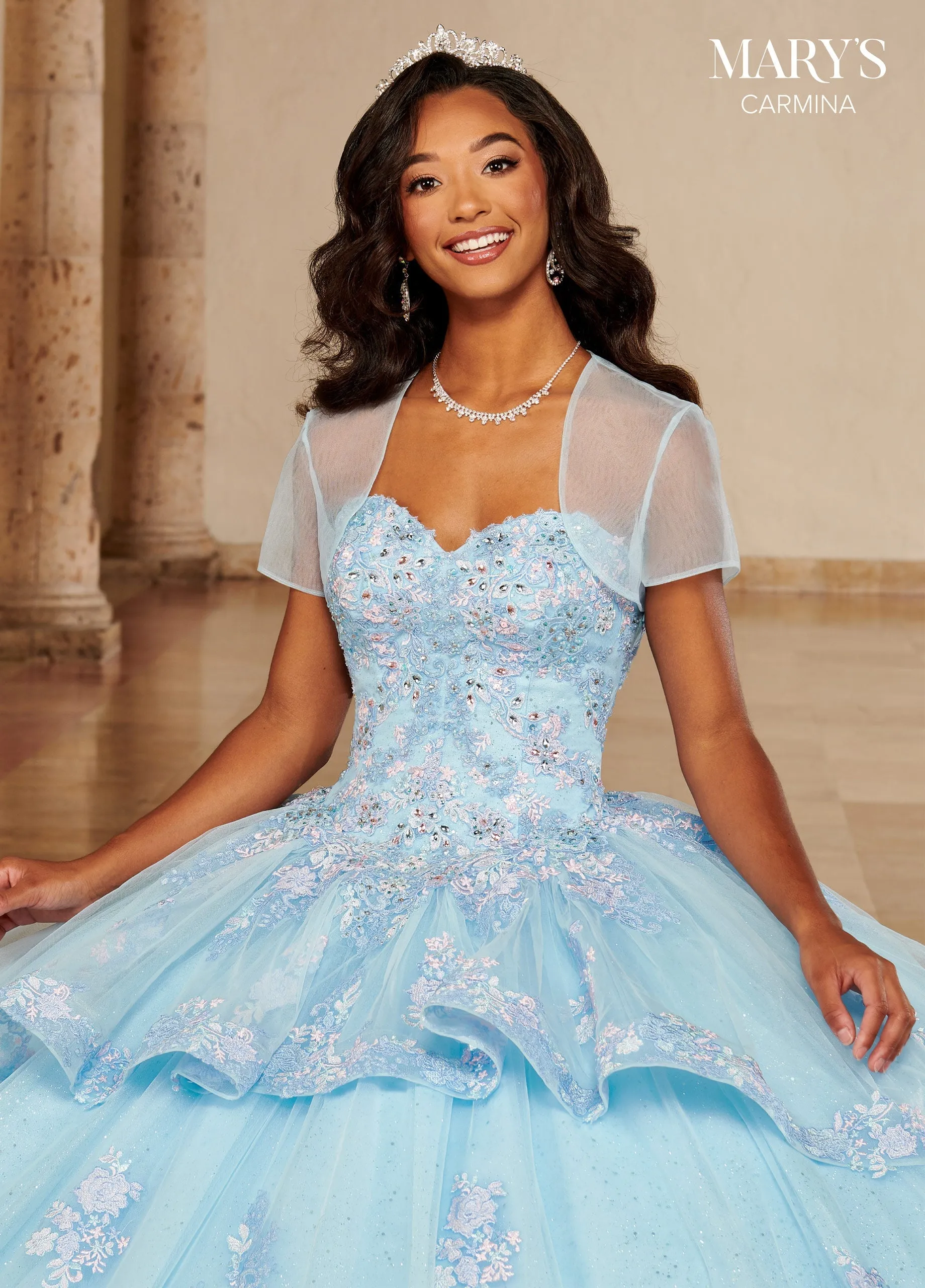 Applique Quinceanera Dress by Mary's Bridal MQ1098