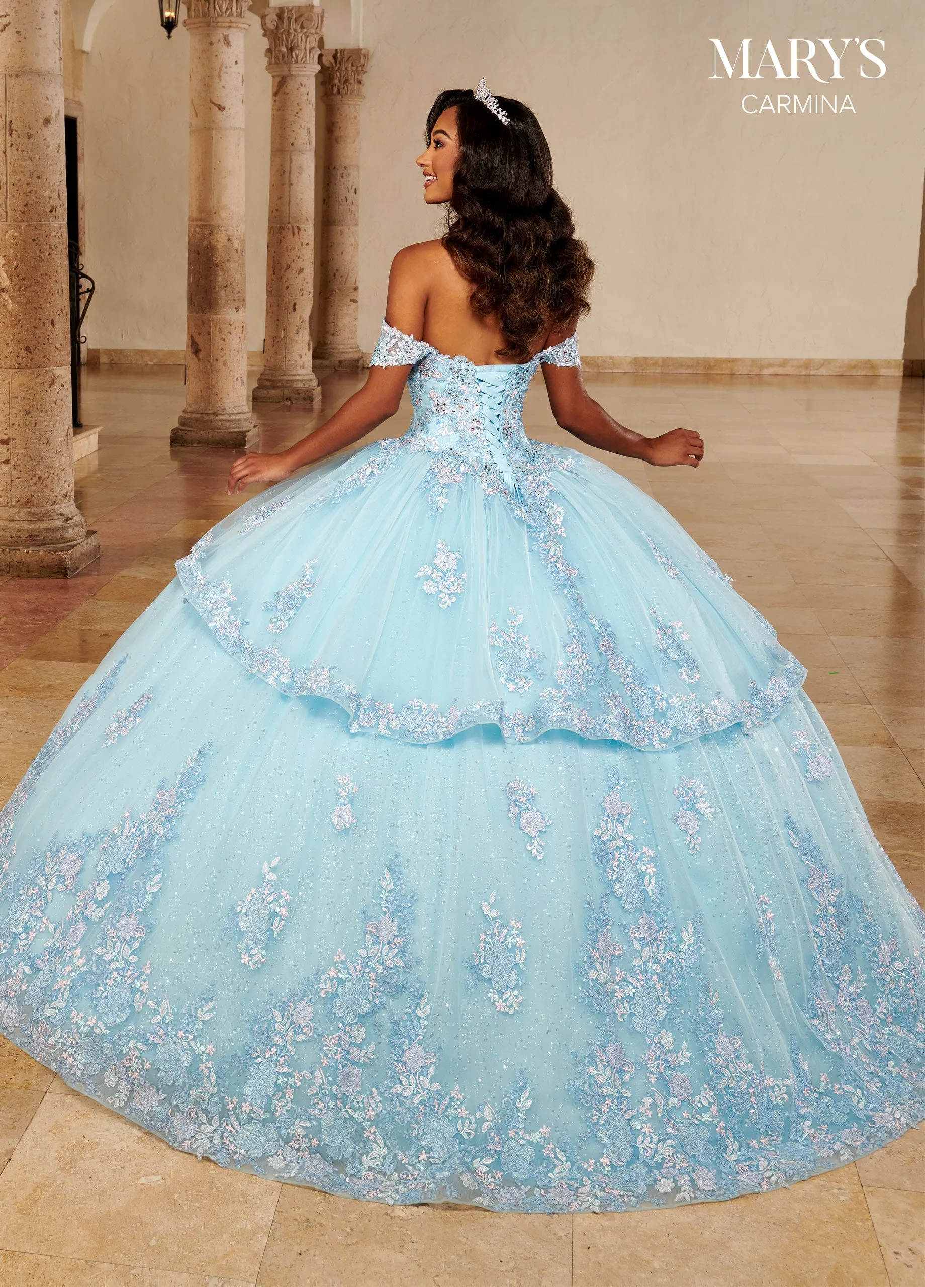 Applique Quinceanera Dress by Mary's Bridal MQ1098