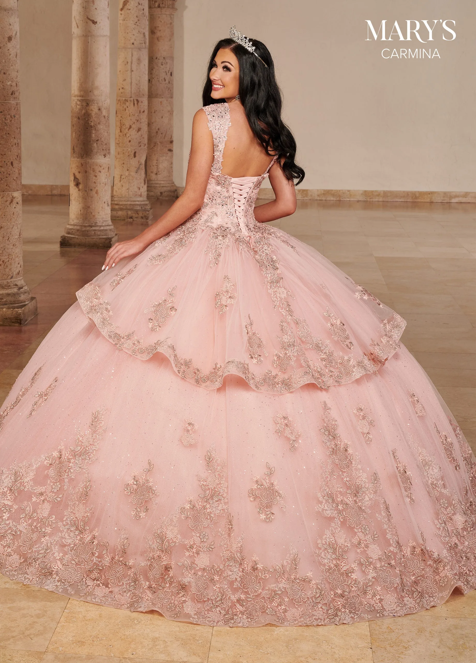 Applique Quinceanera Dress by Mary's Bridal MQ1098