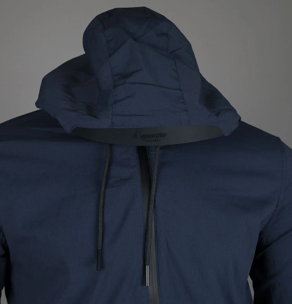 Aquascutum Lightweight Hooded Jacket Navy