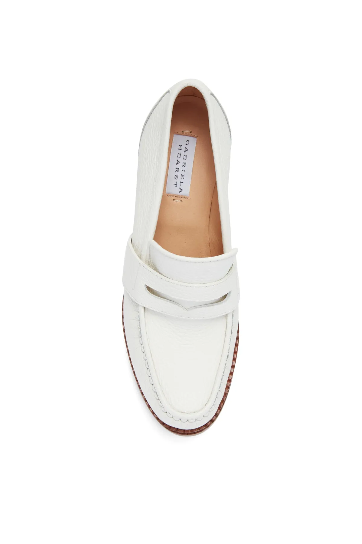 Augusta Platform Loafer in Cream Leather