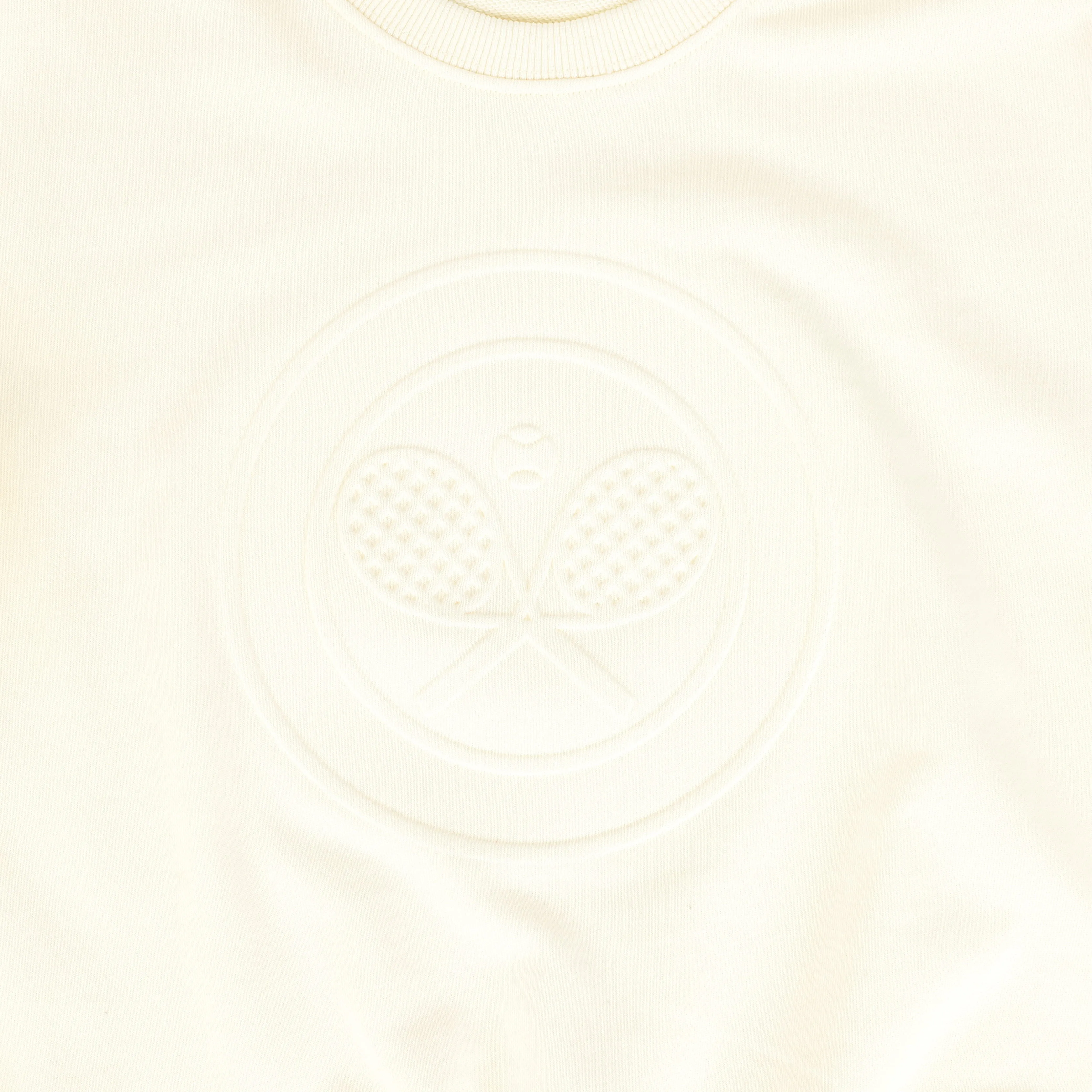 Bace Collection Cream Tennis Racquet Embossed Sweatshirt