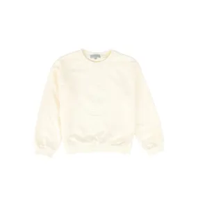 Bace Collection Cream Tennis Racquet Embossed Sweatshirt