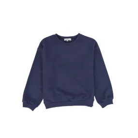 Bace Collection Navy Tennis Racquet Embossed Sweatshirt