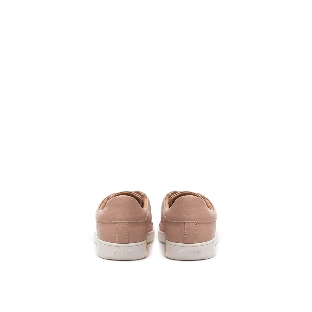 Bally Elegant Pink Cotton Leather Sneakers