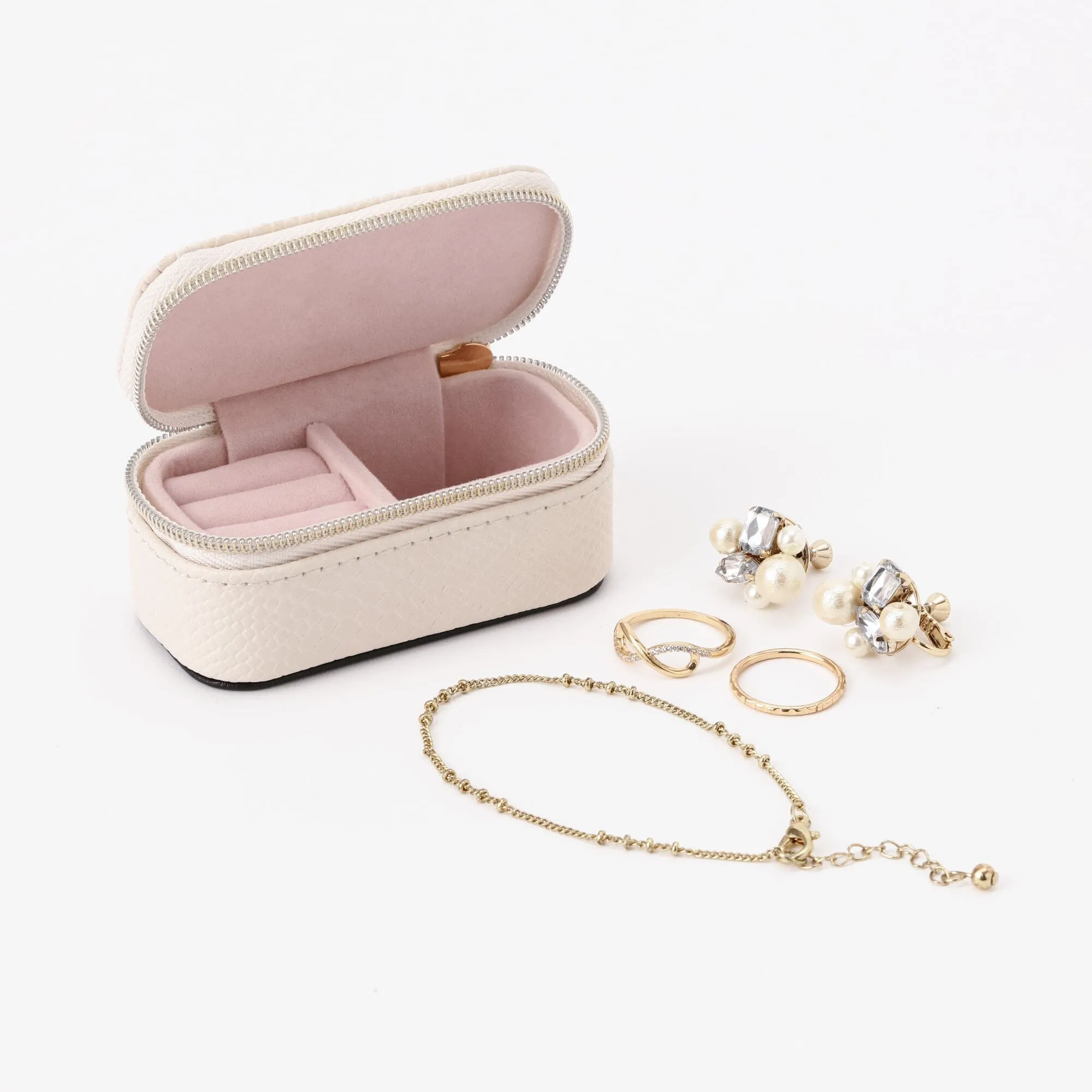 Bicolor Mini Travel Jewelry box  Pink