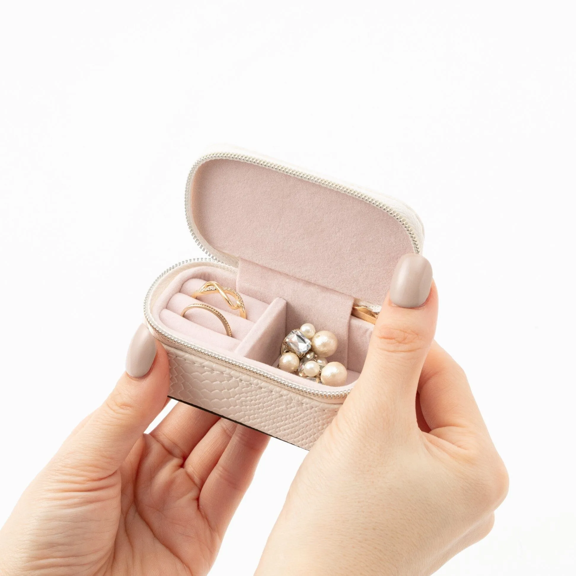 Bicolor Mini Travel Jewelry box  Pink