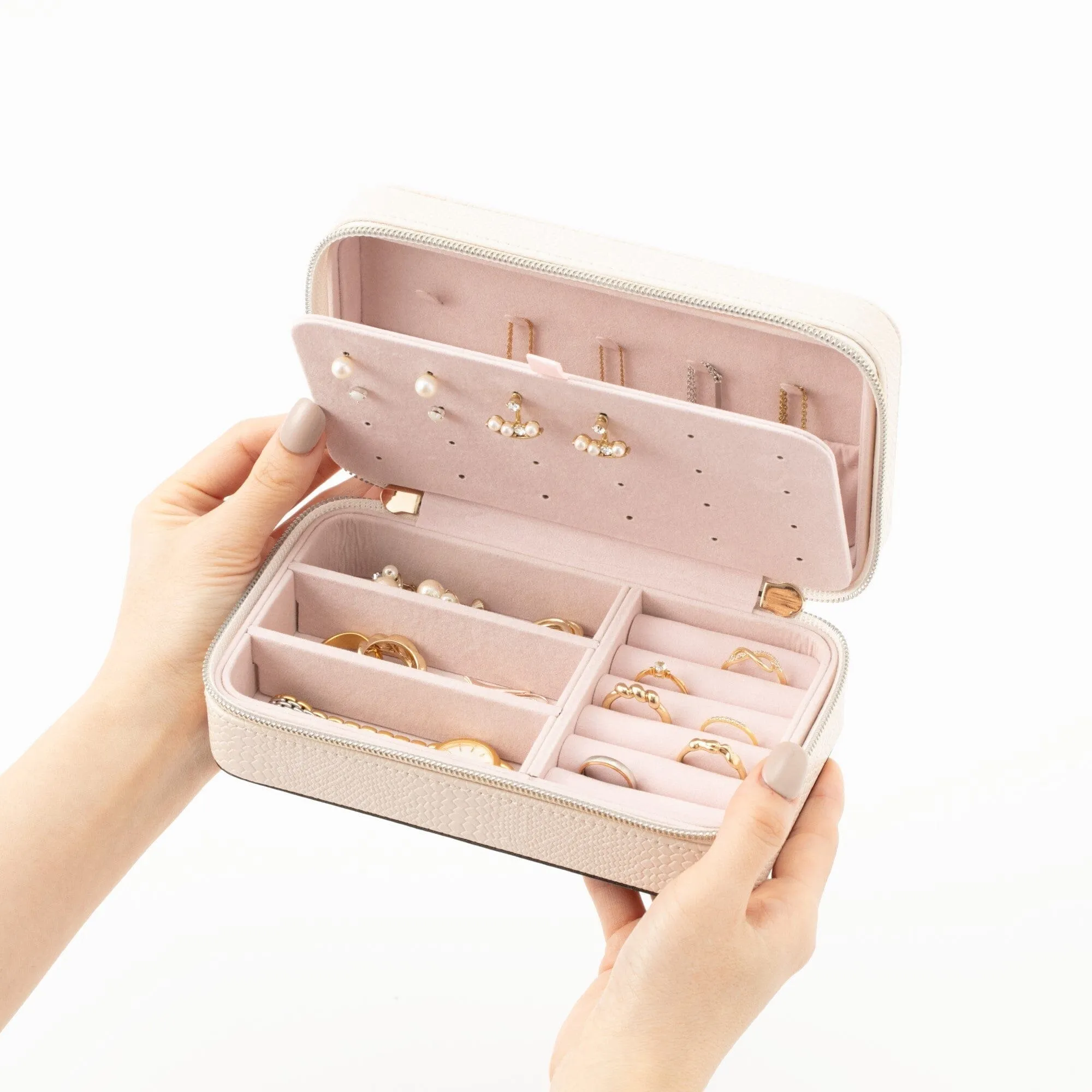 Bicolor Travel Jewelry Box M Pink