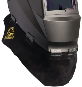 Black Stallion Leather Wrap Around Welding Helmet Bib AH5040-BK