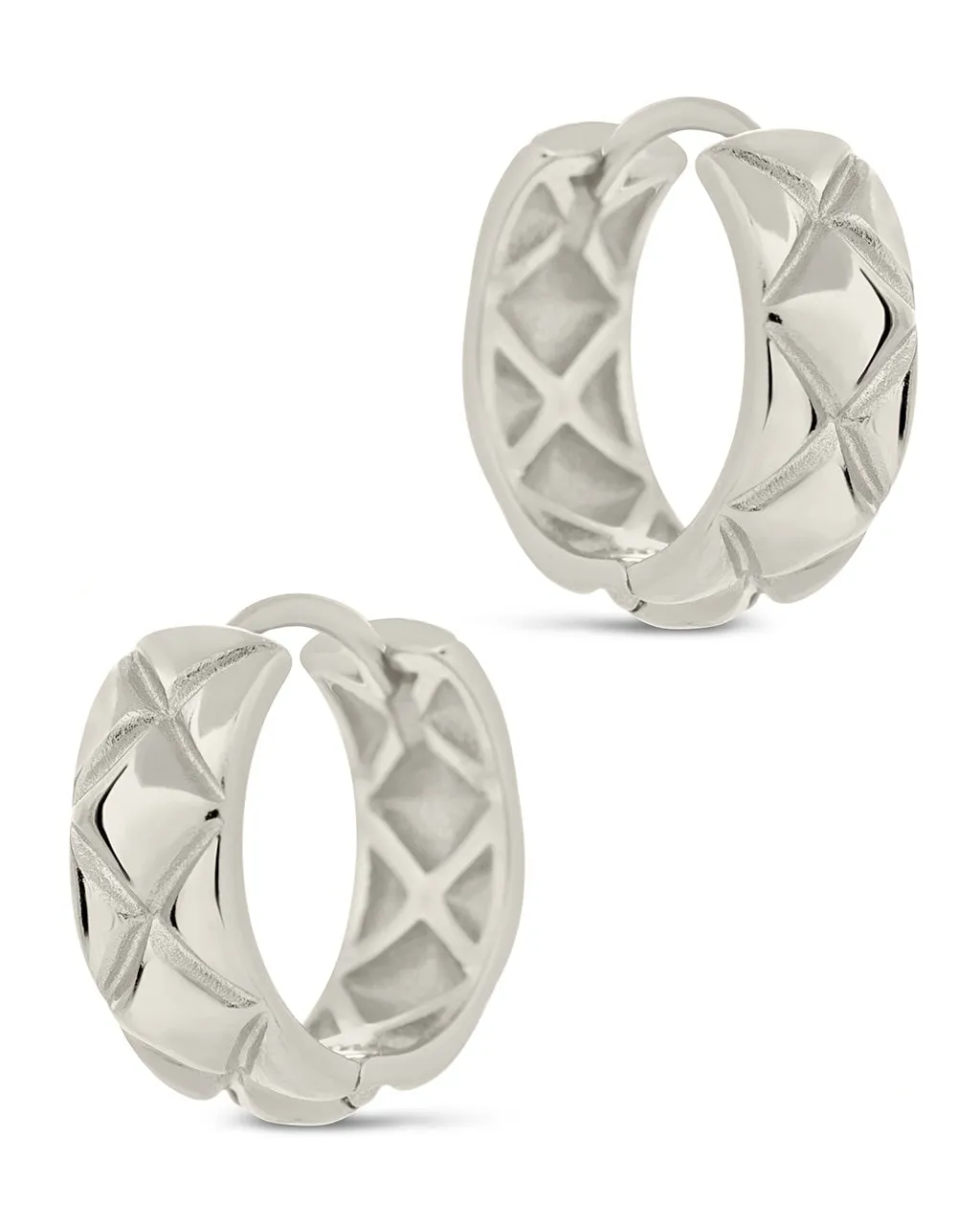 Bridget Quilted Micro Hoop Earrings