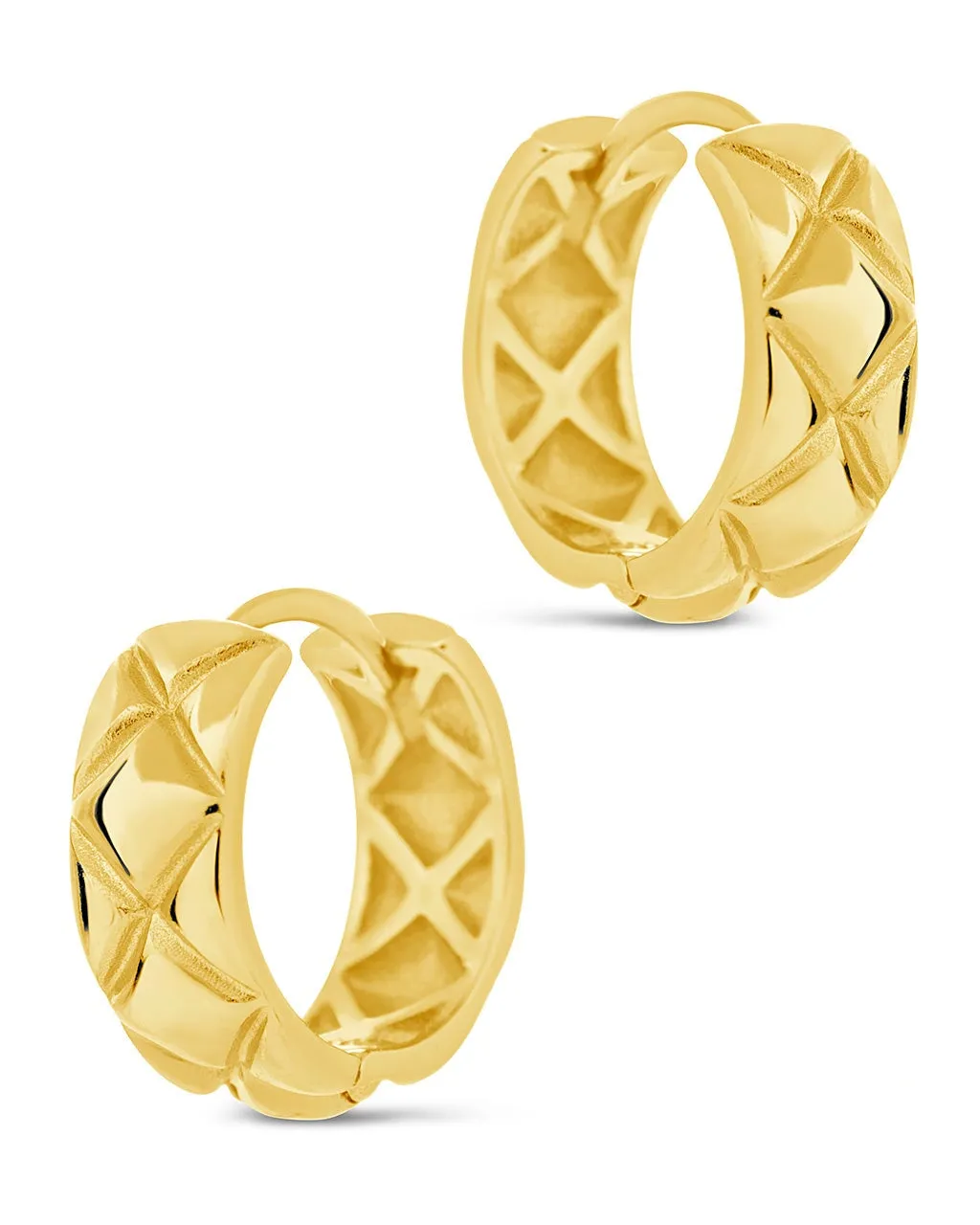 Bridget Quilted Micro Hoop Earrings