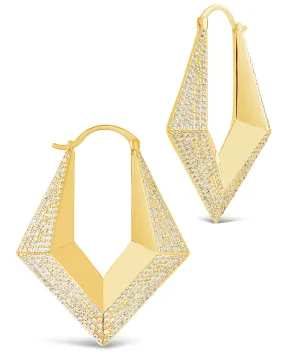 Charlize CZ Statement Hoop Earrings