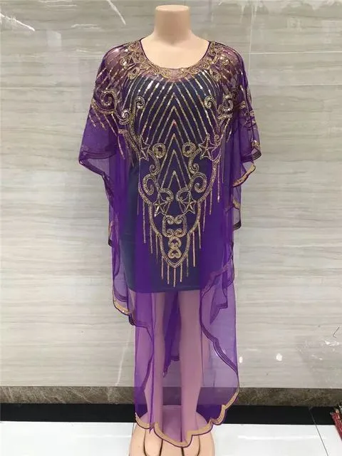 Chiffon Batwing Sleeve Dress