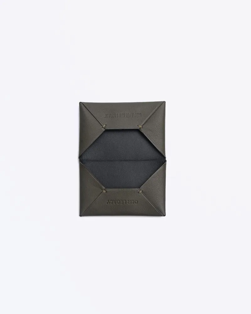 Chorus Bi-Fold Card Holder in Military Green