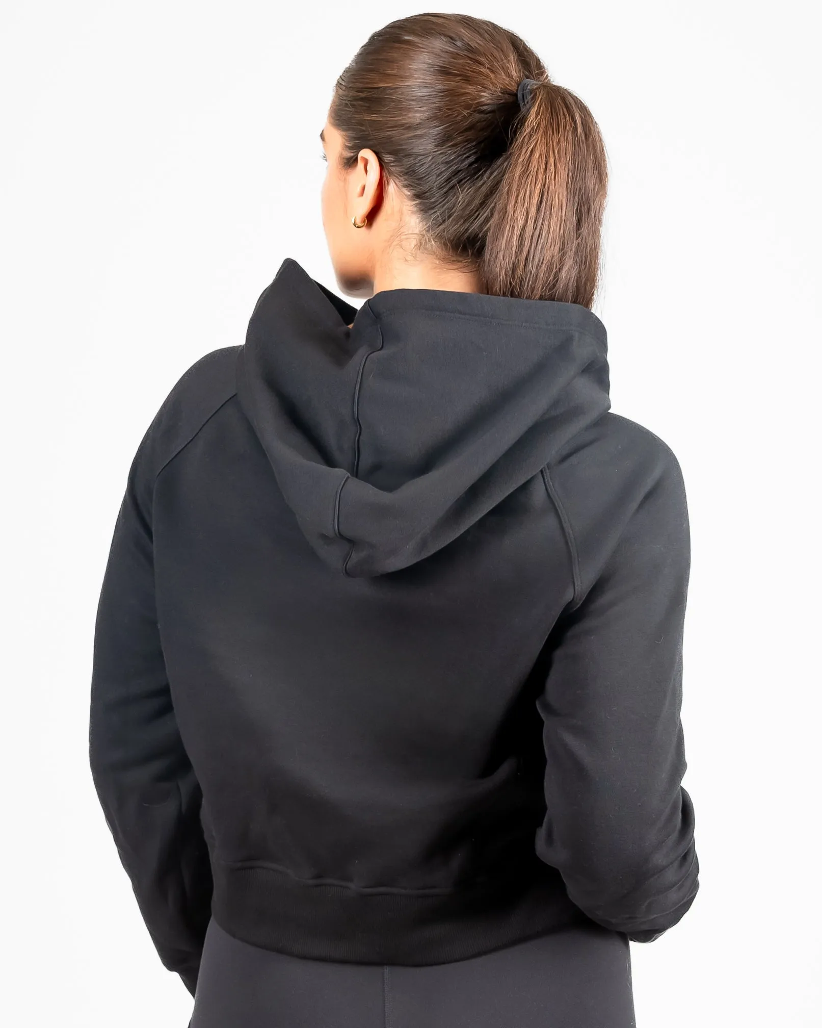 Classic Cropped Hoodie - Black - Final Sale