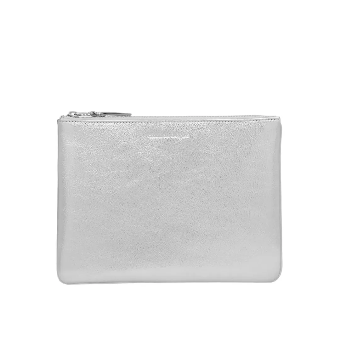 COMME des GARÇONS WALLET Gold Line Wallet - Silver