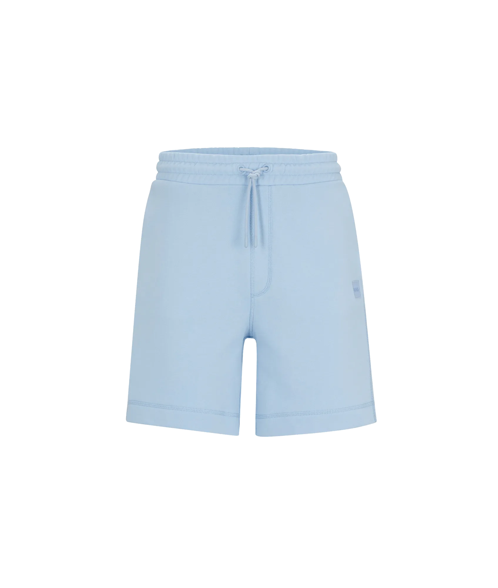 Cotton-terry Regular-fit Shorts With Logo Badge - Blue