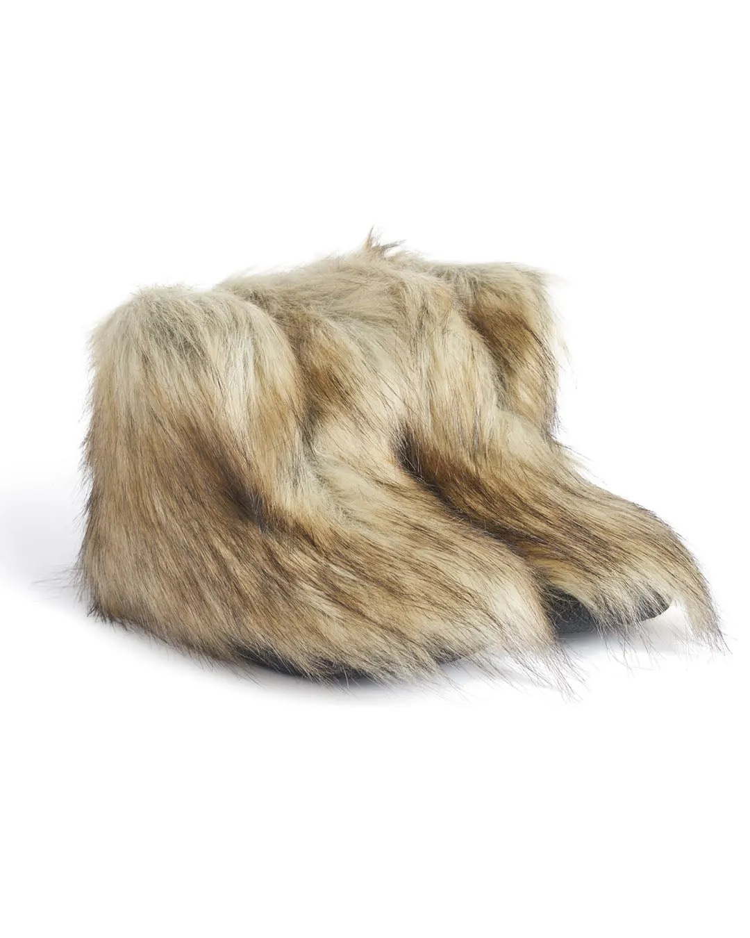 Coyote Faux Fur Slipper Bootie