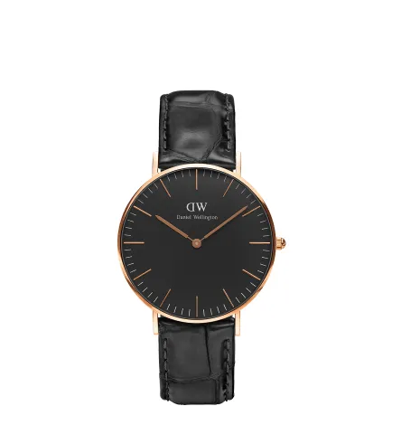 DANIEL WELLINGTON CLASSIC BLACK READING GOLD 36MM