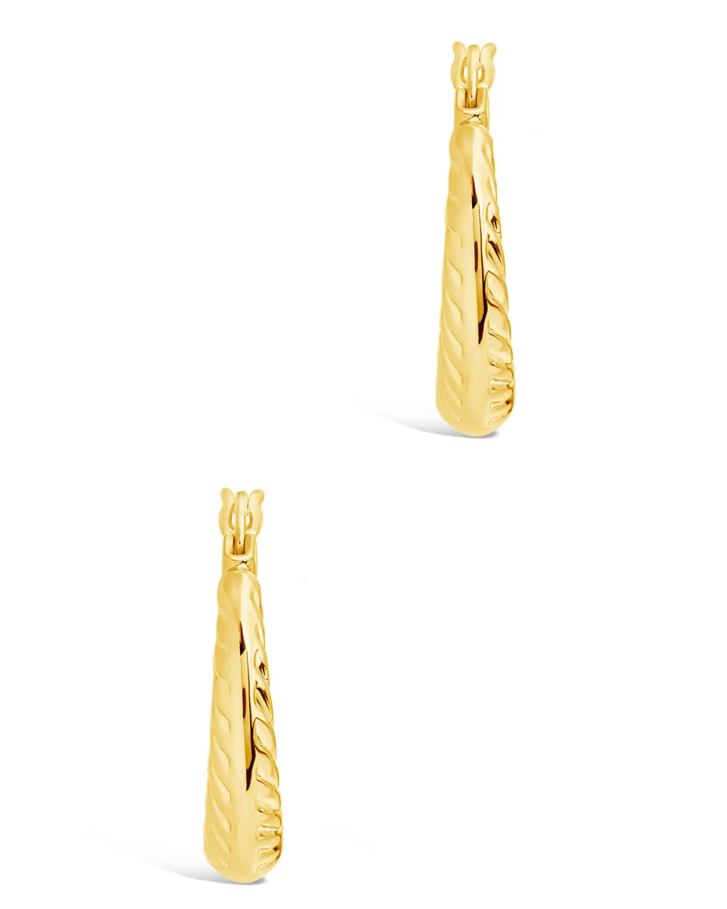 Delia Textured Hoop Earrings