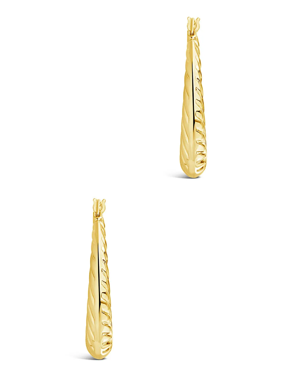 Delia Textured Hoop Earrings