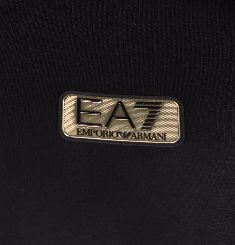 EA7 Gold Logo Track Top Black