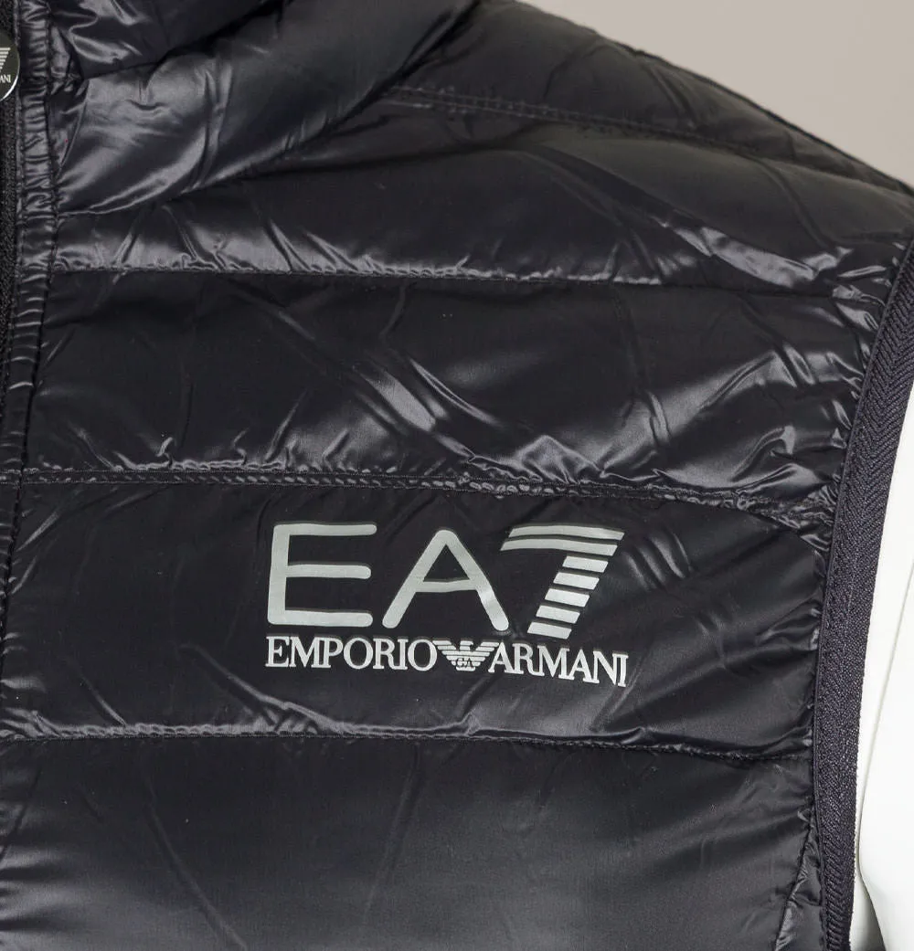 EA7 Quilted Down Gilet Black/Silver