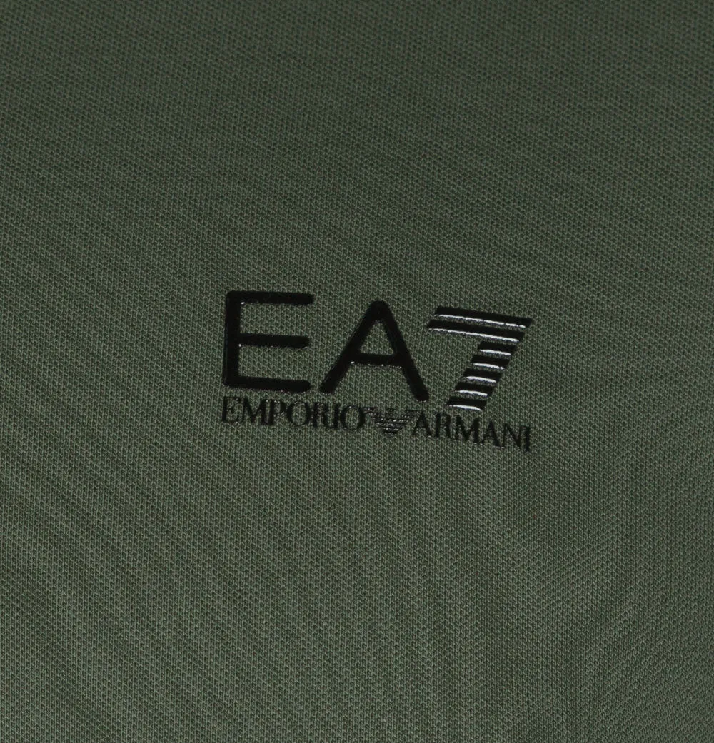 EA7 S/S Tipped Collar Polo Shirt Ivy