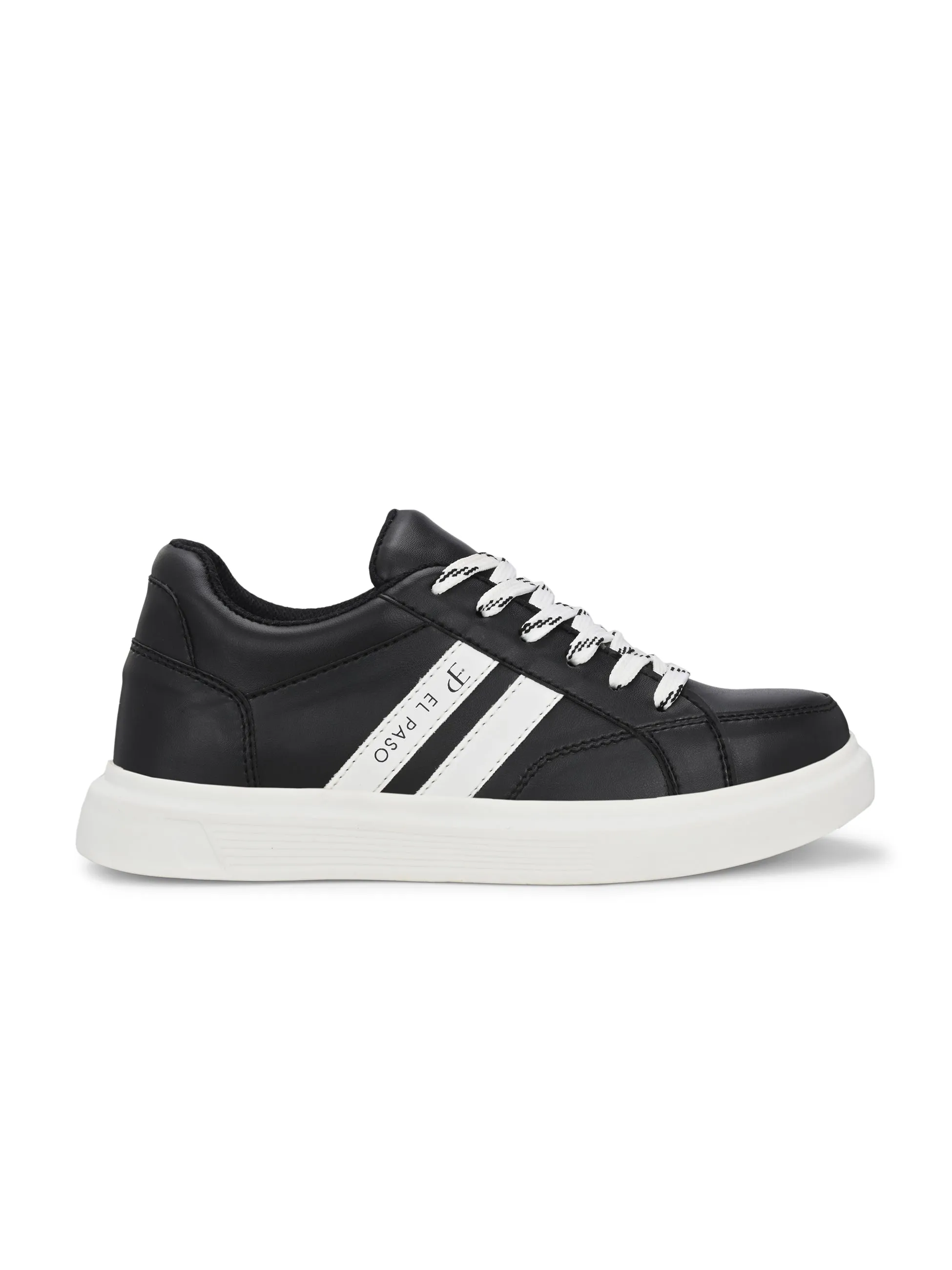 EL PASO Faux Leather Casual Lace Up Sneakers For Women