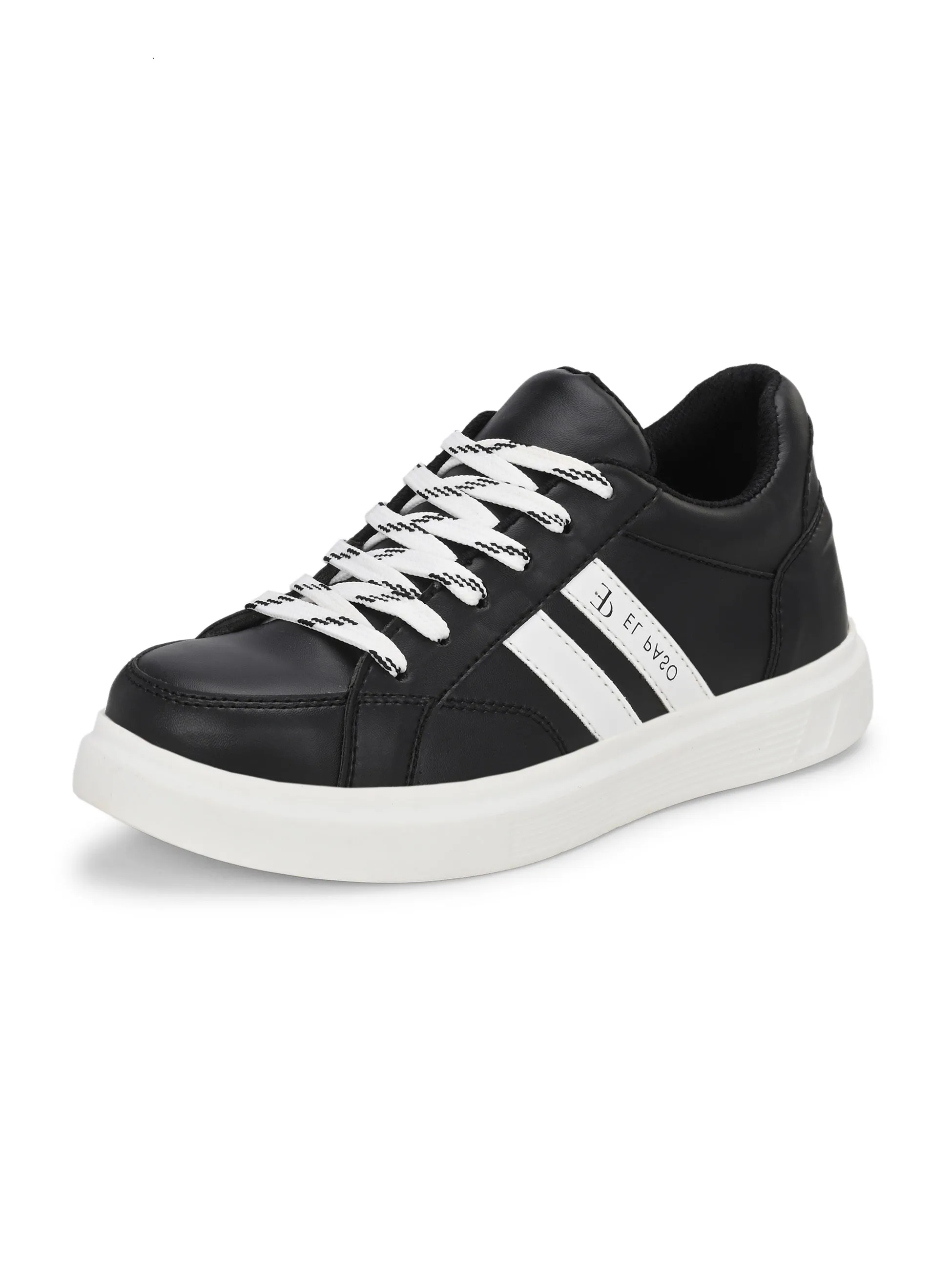 EL PASO Faux Leather Casual Lace Up Sneakers For Women