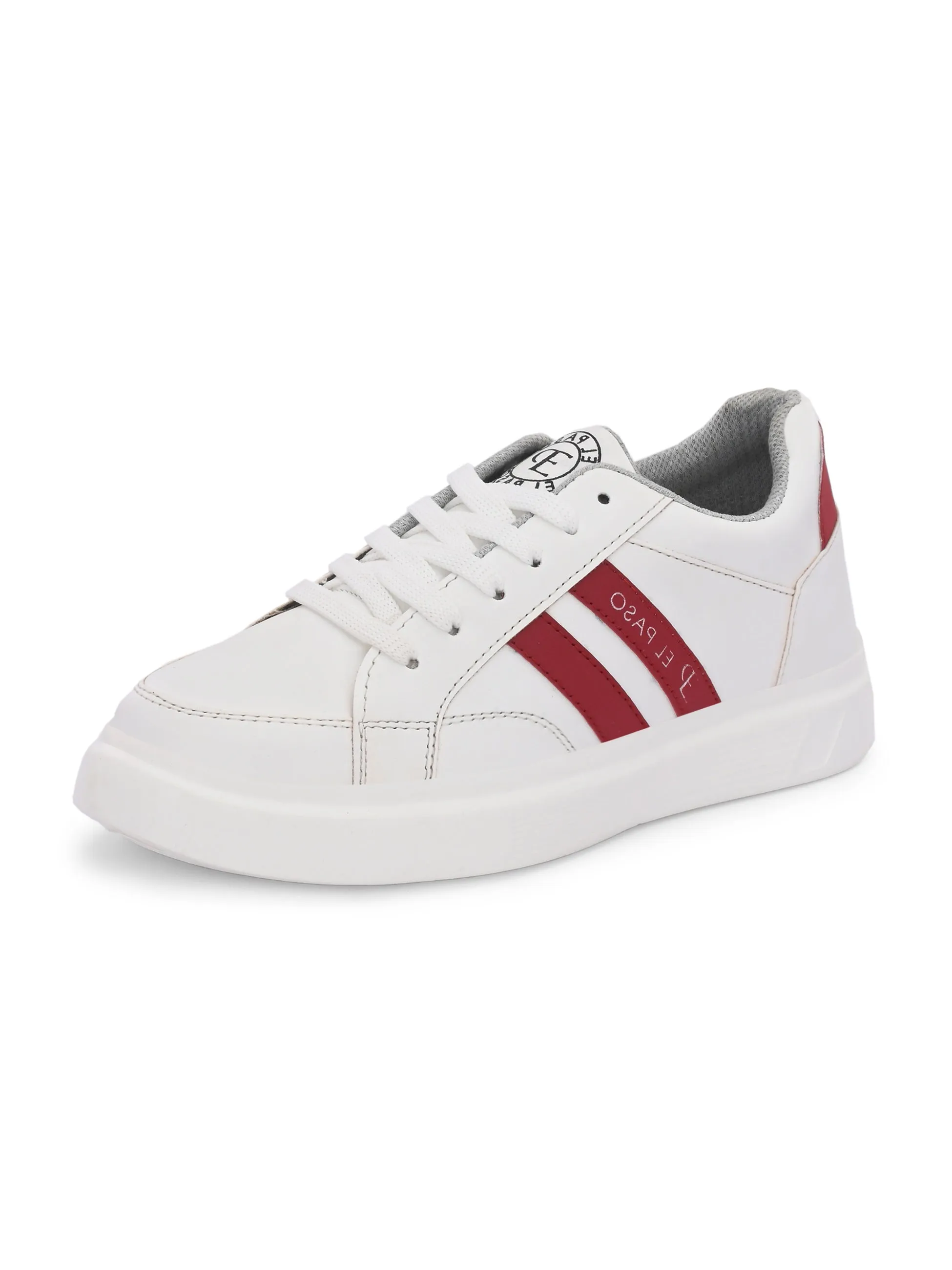 EL PASO Faux Leather Casual Lace Up Sneakers For Women