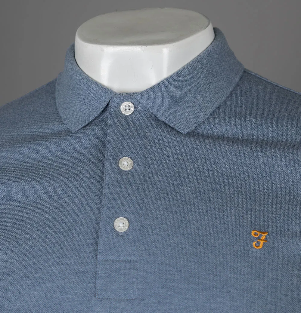 Farah Blanes Polo Shirt Battleship Blue