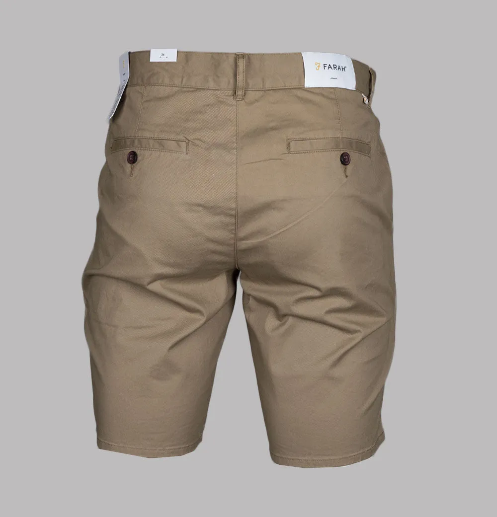 Farah Hawk Twill Chino Shorts Beige