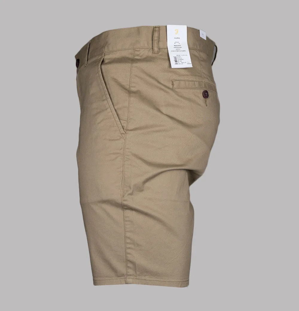 Farah Hawk Twill Chino Shorts Beige