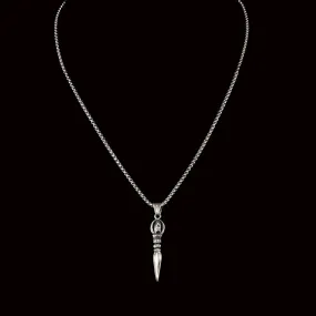 Fridtjof Stainless Steel Chain Necklace with Phurba Pendant