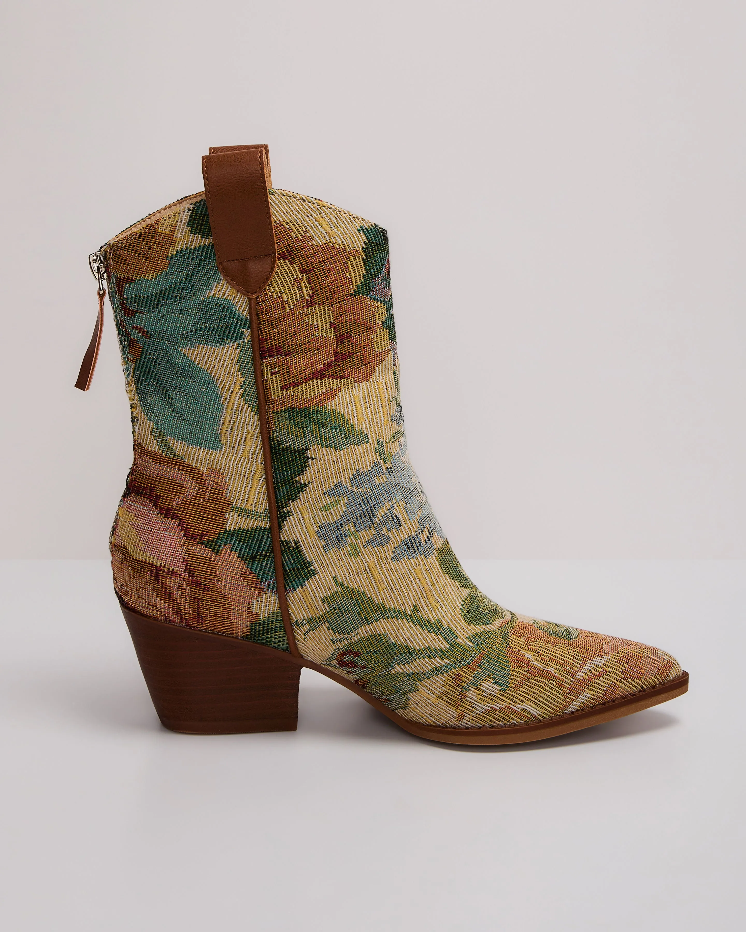 Garden Stroll Brocade Western Bootie