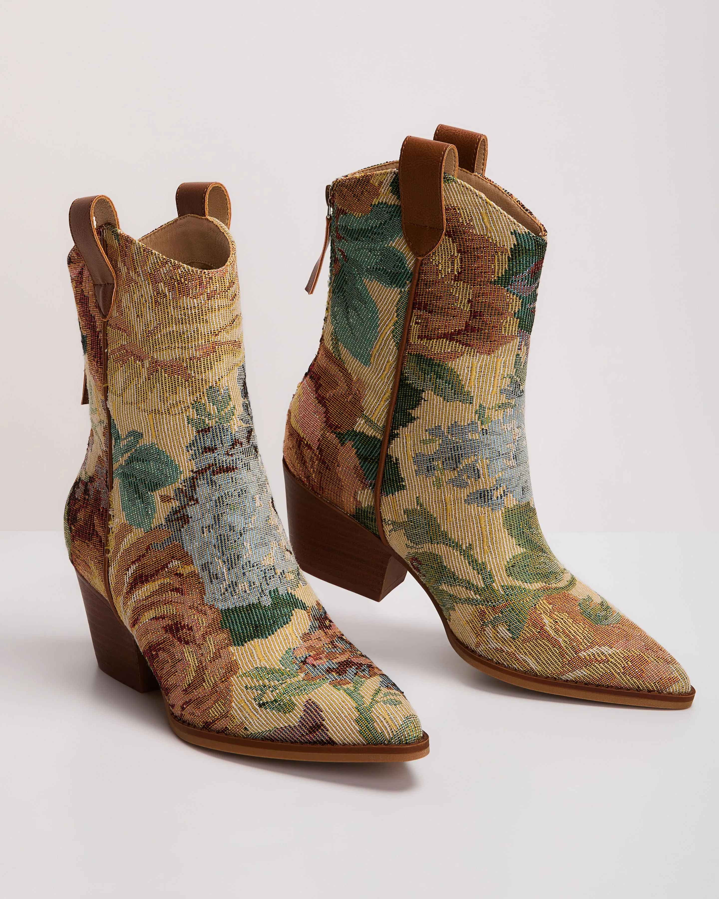 Garden Stroll Brocade Western Bootie