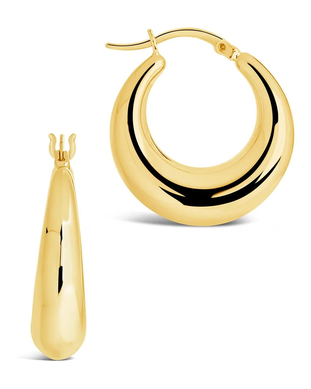 Graduated Tube Hoop Earrings