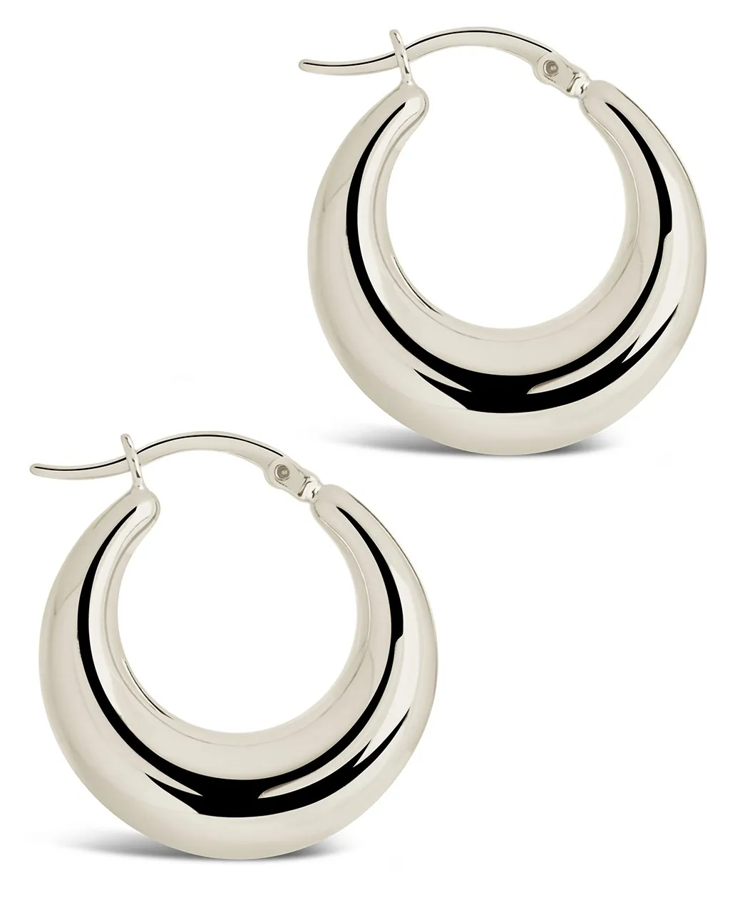 Graduated Tube Hoop Earrings