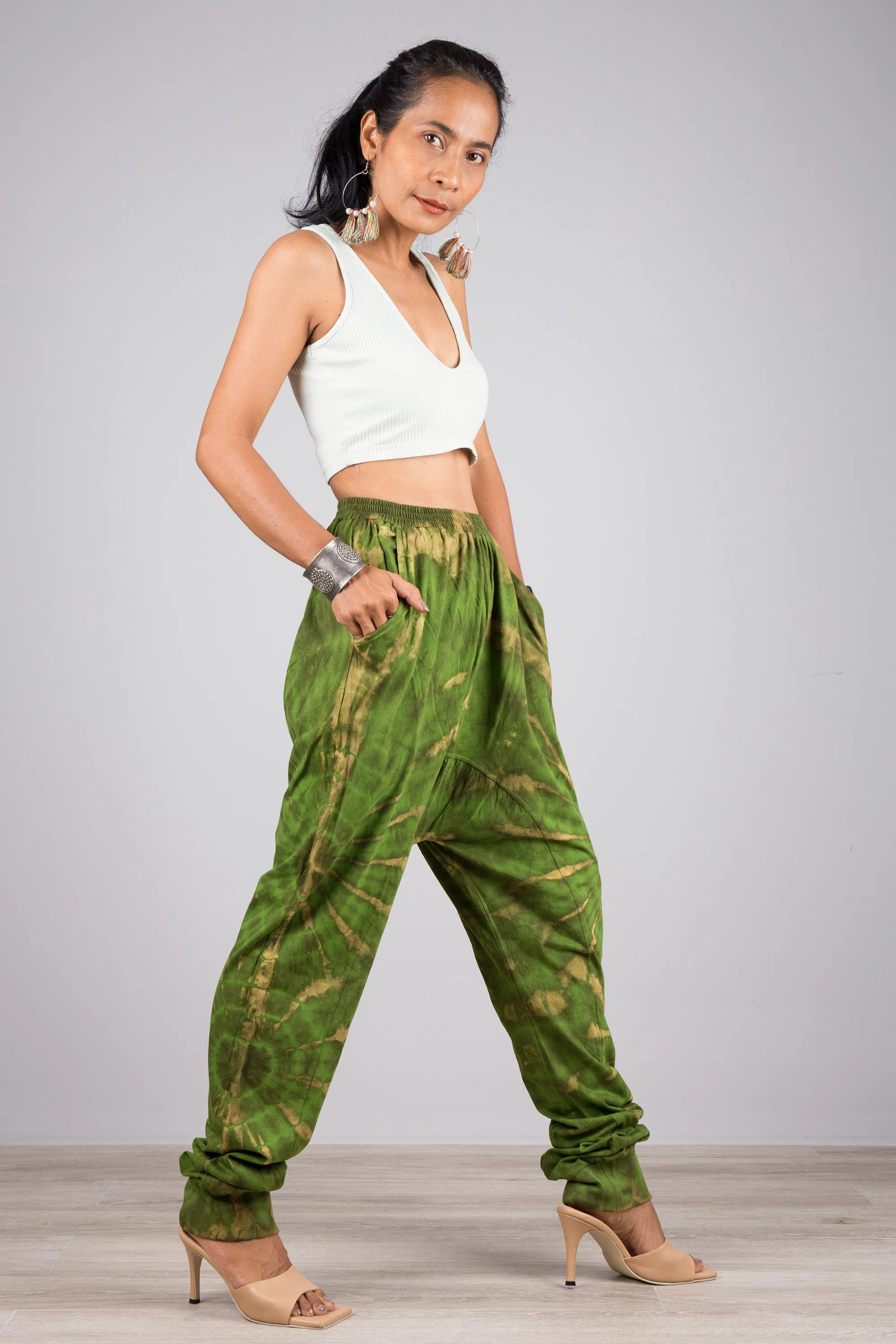 Green Tie Dye pants