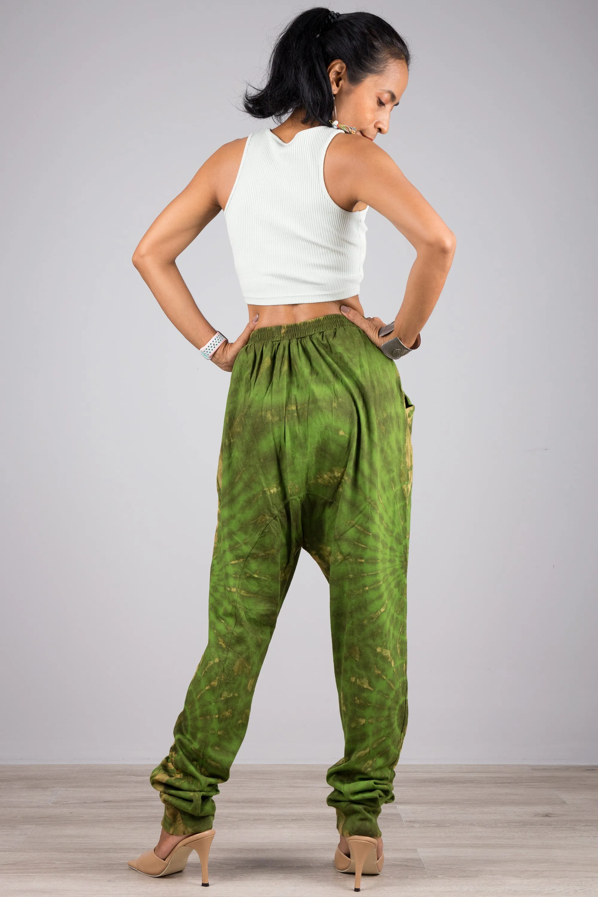 Green Tie Dye pants