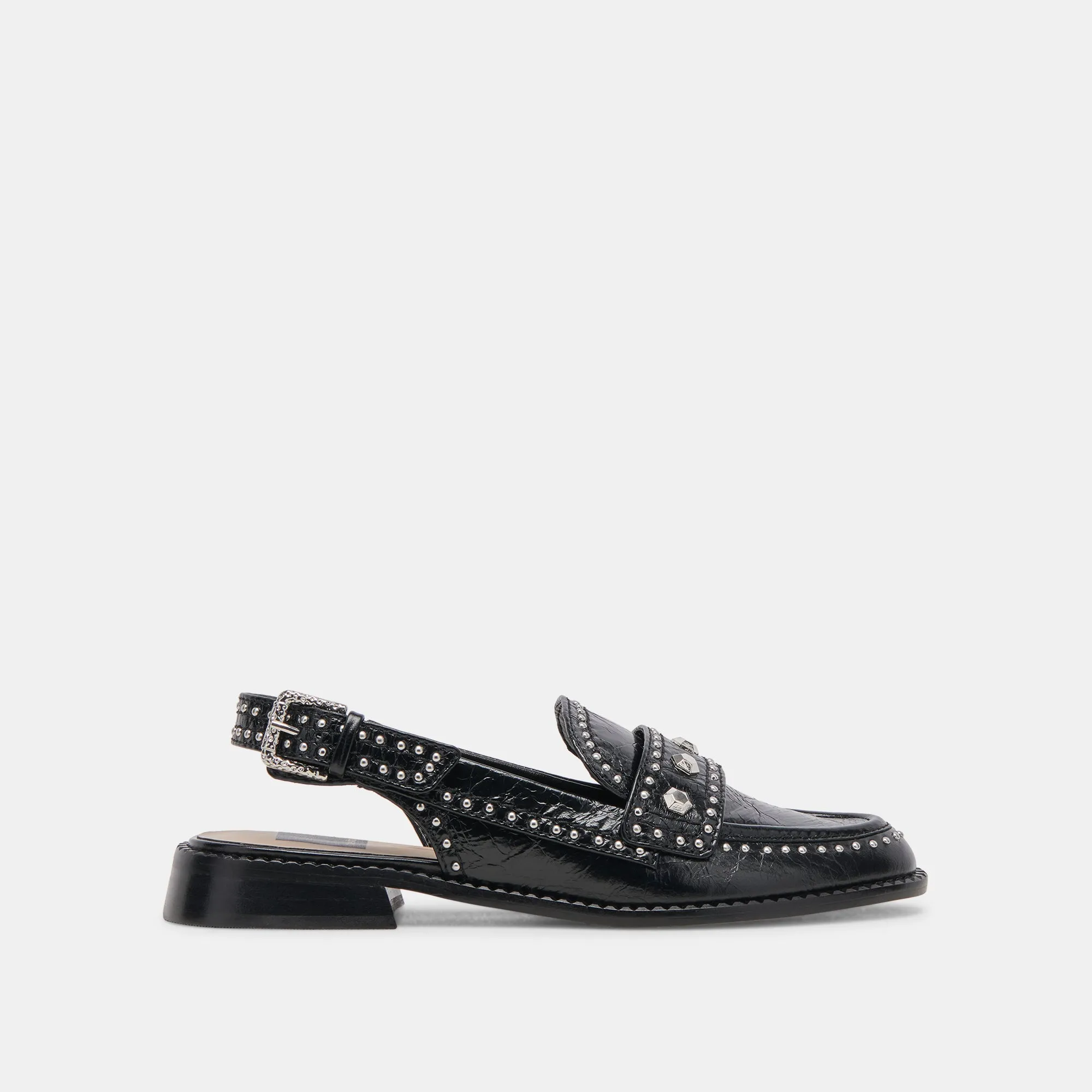 HARDI STUD LOAFERS MIDNIGHT CRINKLE PATENT