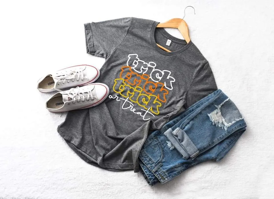 Heather Gray Trick or Treat Tee - Unisex Shirt