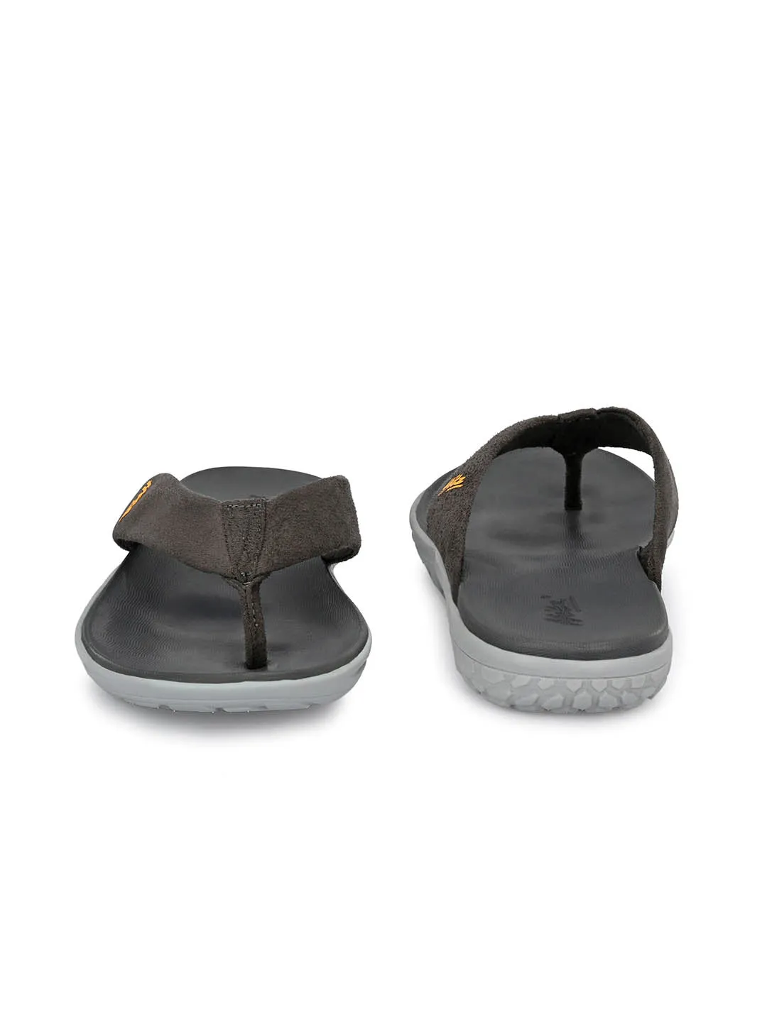 Hitz Men's Grey Open Toe Casual Slippers